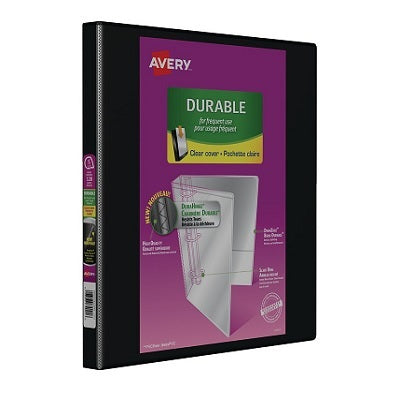 Binder-Overlay, Durable 1/2" Slant D-Ring, Black - 67933-34001