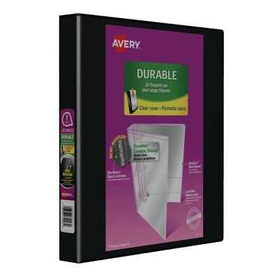Binder-Overlay, Durable 1" Slant D-Ring, Black - 67933-34003