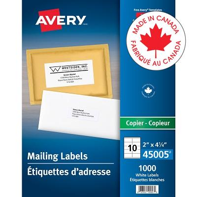 Labels-Address 4-1/4X2 White 1000/Box - 67933-45005