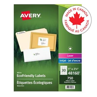 Labels-Eco Friendly 1X2-5/8 White 750/Pack - 67933-48160