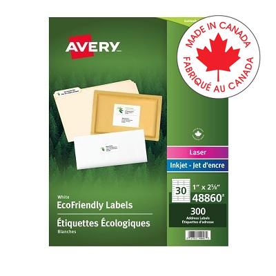 Labels-Eco Friendly 1X2-5/8 White 300/Pack - 67933-48860