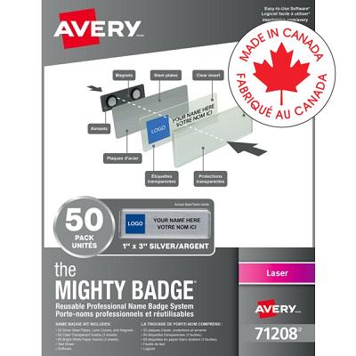 Badge Holder-The Mighty Badge, 1" X 3" Laser 50/Pk - 67933-71208