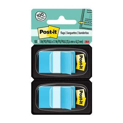 Flags-Post-It, 1" X 1.7", Blue 2-Pack - 680-BE2