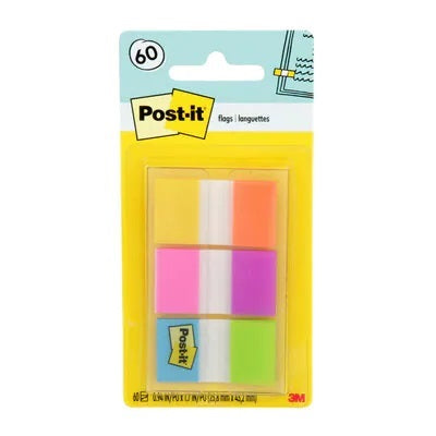 Flags-Post-It, 1" Electric Glow - 680-EG-ALT