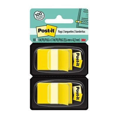 Flags-Post-It, 1" X 1.7", Yellow 2-Pack - 680-YW2
