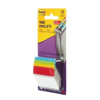 Index Tabs-Post It Durable, Angled 2" - 686A-ALYR-C