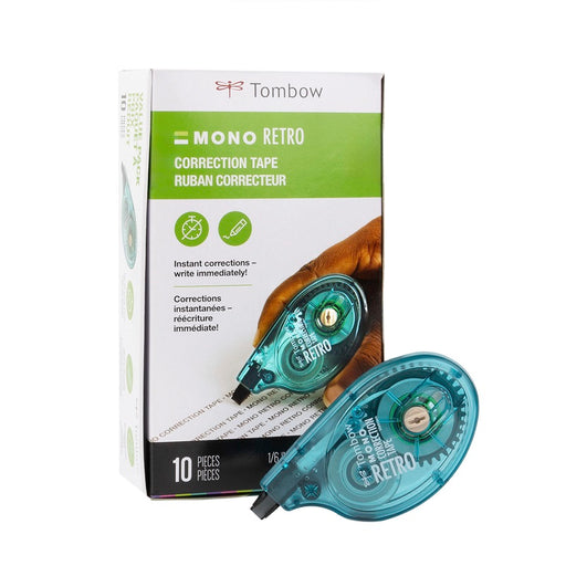Correction Tape-Mono Retro Non-Refillable, Assorted,10/Box - 68723