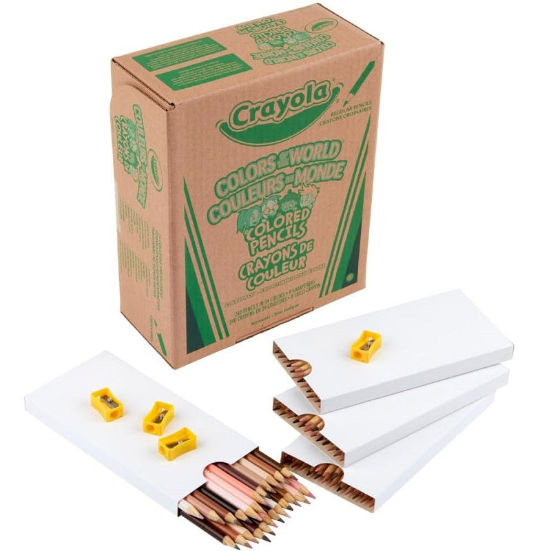 Pencils-Coloured,Crayola Colours Of The World, Classpack 240 - 68-7505