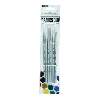 Paint Brush-Liquitex Basics Acrylic, 6 Short Handle/Set - 692001