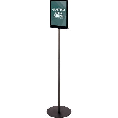 Sign Holder-Double Sided Magnetic Display Black/Grey - 692056
