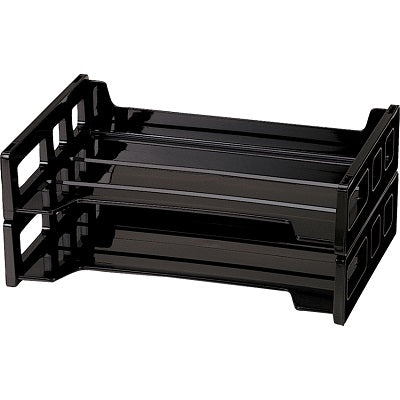 Desk Tray-Stackable Letter, Black 2/Pack - 69773-16202