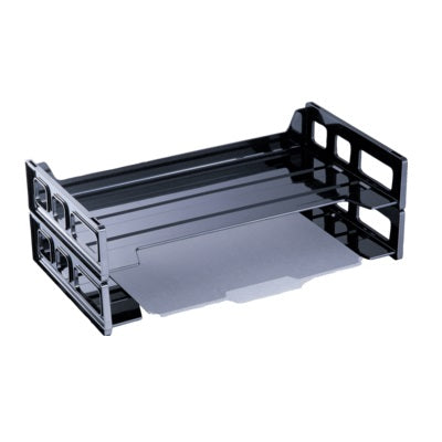 Desk Tray-Stackable Legal, Black 2/Pack - 69773-27202