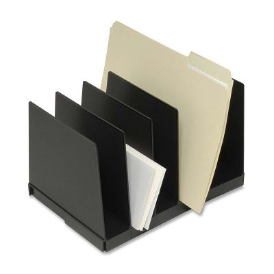 Desk Organizer-Expand-A-File, Black  (6 Sections) - 69773-60002