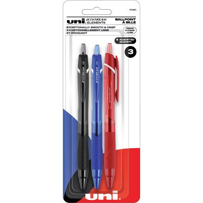 Pen-Retractable, Uni Jetstream Elements, 1.0Mm, 3-Colours - 70180
