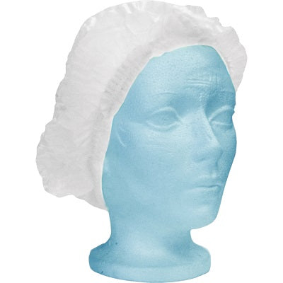 Cap-Bouffant Pleated, Ronco 21" Diameter White, 100/Pack - 7021W