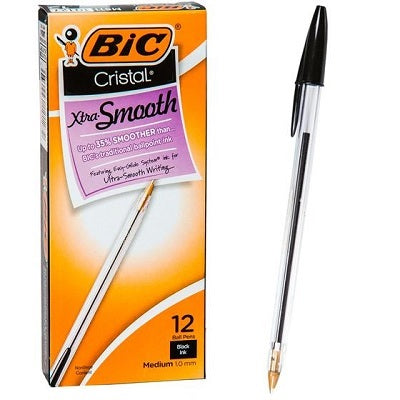 Pen-Stick, Cristal Ballpoint, Medium Black -Ms11C - 70330-10127