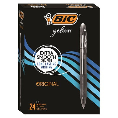 Pen-Retractable, Gel-Ocity Gel, Medium Black 24/Bx - 70330-19651