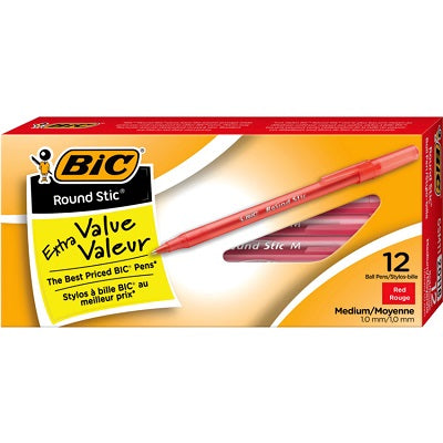 Pen-Stick, Round Stic Ballpoint, Medium Red    -Gsm11 - 70330-20118