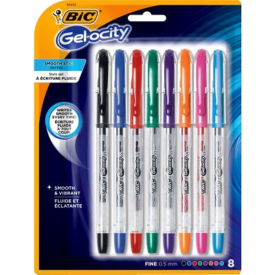 Pen-Stick, Gel-Ocity Stic 0.5Mm Assorted 8/Pack -Rgsfap81 - 70330-36443
