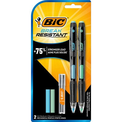 Pencil-Mechanical, Break Resistant Set 2/Pk -Mv7Pr2Op-Blk - 70330-38146