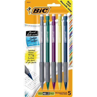 Pencil-Mechanical Bic Matic Grip 0.7Mm 5-Pack -Mpgp51 - 70330-40441