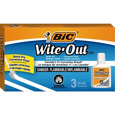 Correction Fluid-Wite-Out Foam Quick Dry 3/Pk  -Wofqd324 - 70330-50603