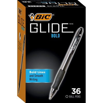 Pen-Retractable, Glide, Bold, Black 36/Box   -Vlgb361 - 70330-52212