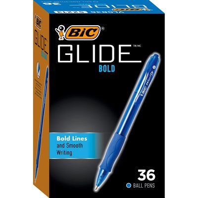 Pen-Retractable, Glide, Bold, Blue 36/Box   -Vlgb361 - 70330-52213