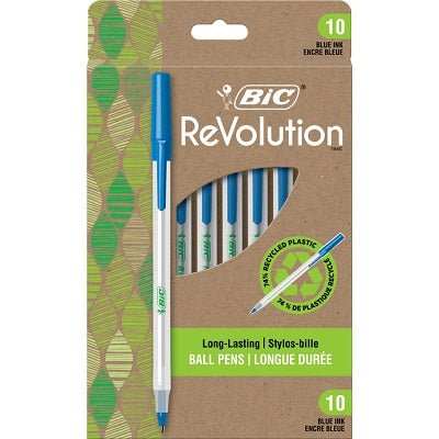 Pen-Stick, Bic Revolution, Blue 10/Box -Gsme10-Blu - 70330-53699