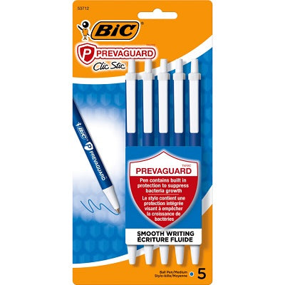 Pen-Retractable, Clic Stic, Prevaguard Blue 5/Pk -Csap51 - 70330-53712