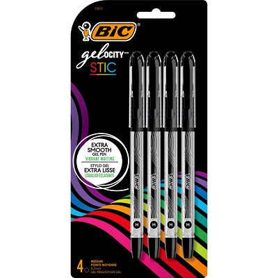 Pen-Stick, Gel-Ocity Stic 0.7Mm, Black 4/Pack -Rgsmp4 - 70330-53872