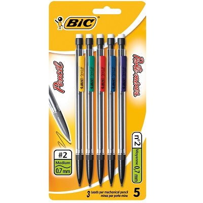 Pencil-Mechanical Bic Refillable 0.7Mm 5-Pack -Mpp51N - 70330-91188