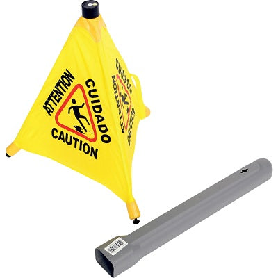 Sign-Pop-Up Safety Cone With Storage Tube - 7114