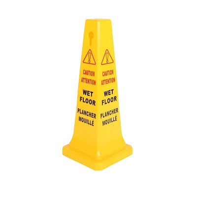 Safety Cone-Caution Wet Floor 26", Bilingual - 7200