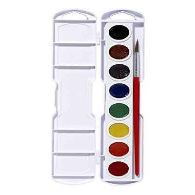 Paint-Watercolour 8 Oval Pan Colours With #9 Brush - 72067-00800