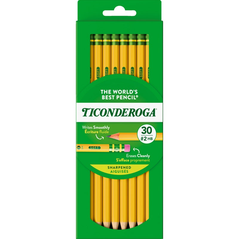 Pencil-Ticonderoga, Presharpened No.2 Hb 30/Box - 72067-13830