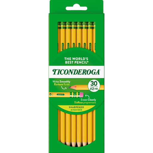 Pencil-Ticonderoga, Presharpened No.2 Hb 30/Box - 72067-13830