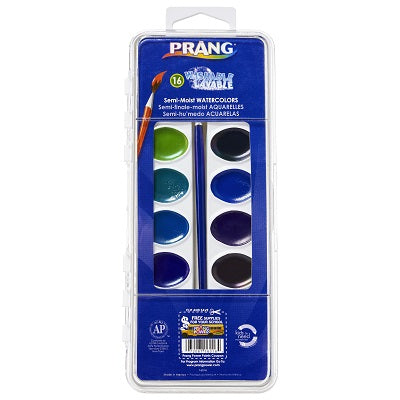 Paint-Watercolour, Washable 16 Pan Colours W/ Brush - 72067-16016