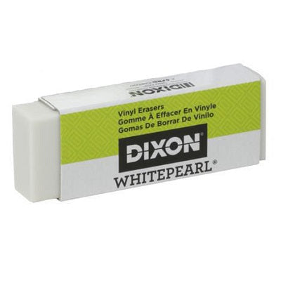 Eraser-Vinyl White Pearl Large 2-3/8 X 7/8 X 1/2" 12/Bx - 72067-39701