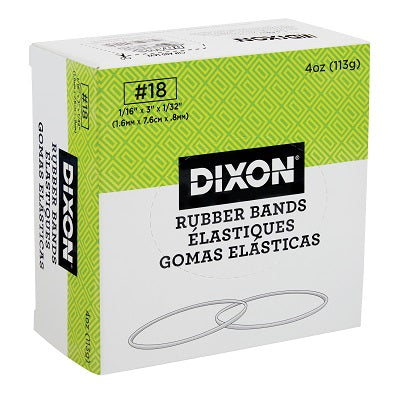 Rubber Bands-1/4 Lb. Box #18  1/16X3 - 72067-89016