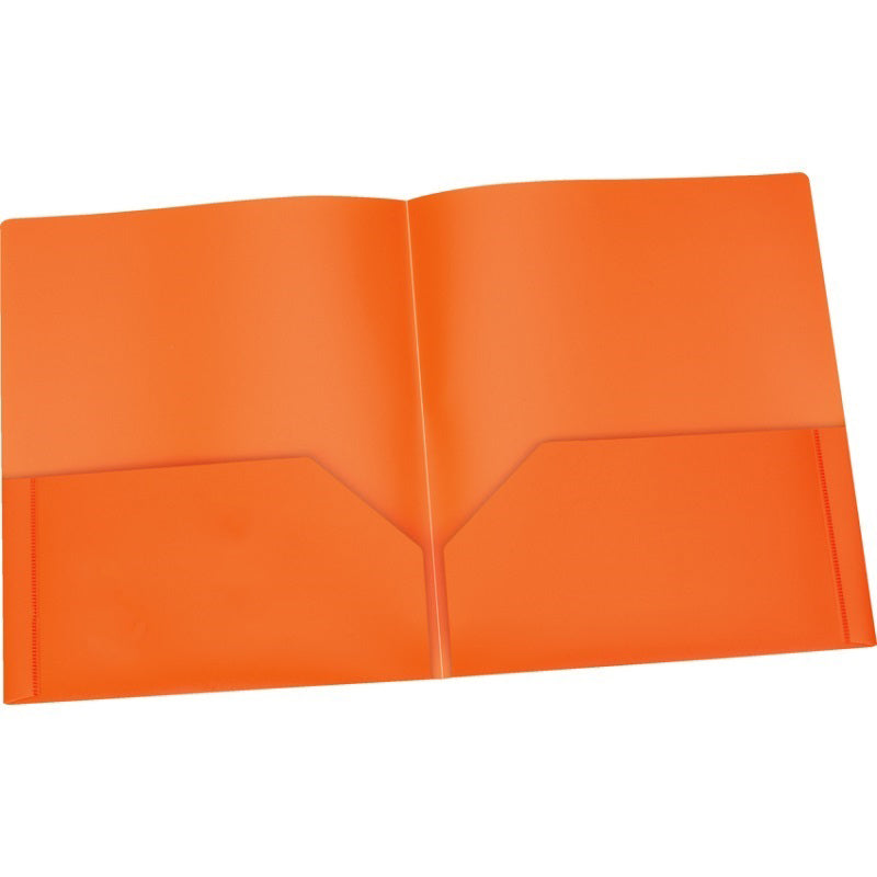 Portfolio-Twin Pocket, Poly, Orange - 76016