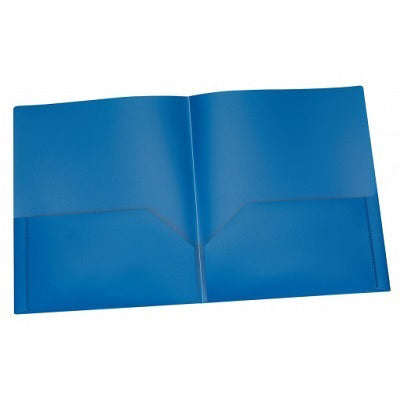 Portfolio-Twin Pocket, Poly, Blue - 76019