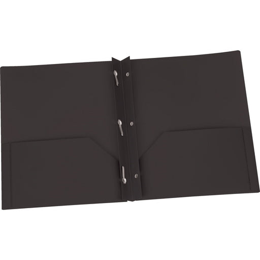 Portfolio-Twin Pocket With Fasteners, Poly, Black - 76022