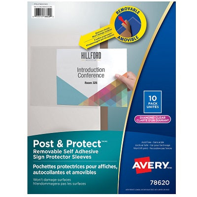 Sign Holder/ Display Protector-Clear, Letter, 10/Pack - 77711-78620