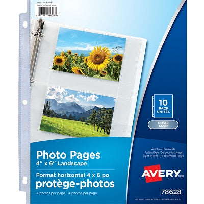Sheet Protector-For Photos 4X6" Letter 10/Pack - 77711-78628