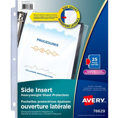 Sheet Protector-Side Insert, Clear 25/Pack - 77711-78629