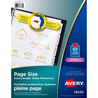 Page Protectors-Heavyweight, Letter Size, Clear 50/Bx - 77711-78630