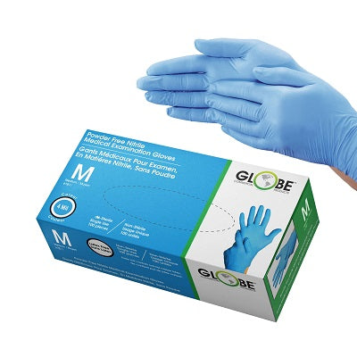 Gloves-Examination, Blue Nitrile Medical, Medium - 7811