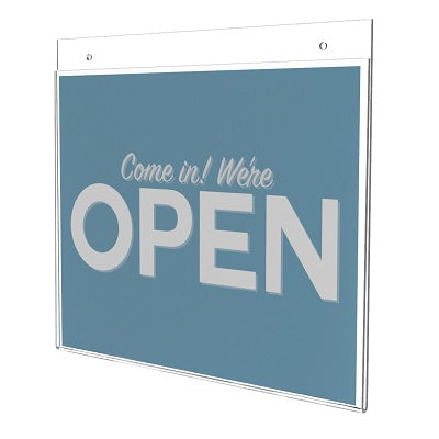 Sign Holder-Wall, 11Wx8.5H Landscape, Clear - 79916-68301