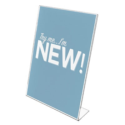 Sign Holder-Slanted, 8.5Wx11H, Clear - 79916-69701
